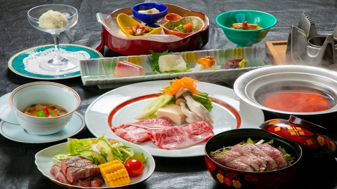 【日本料理】お肉好きにおすすめ！牛サーロインステーキ付「牛ざんまい会席」プラン（お土産付／夕朝食付）